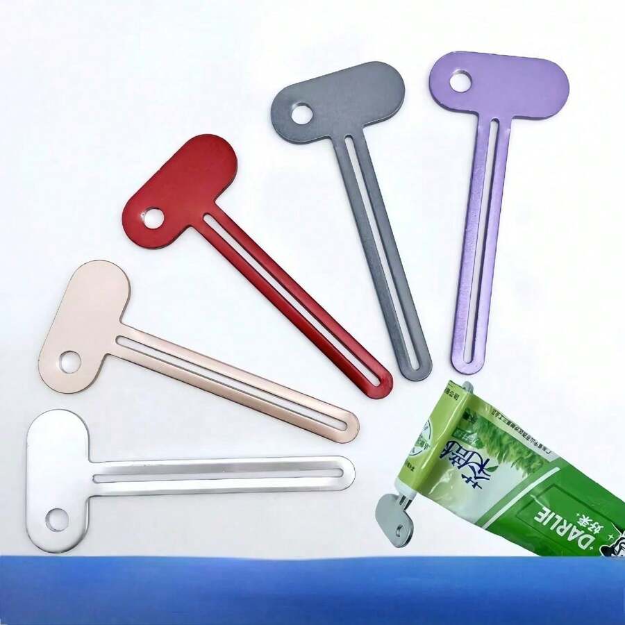 2PCS Random Color Cast Iron Toothpaste Tube Squeezer, Manual Toothpaste Dispenser, Bathroom Accessories Metal Tube Wringer, No Power Required Home Bathroom Decor Summer Back To School - Màu sắc ngẫu nhiên - 2 chiếc - Xem 1