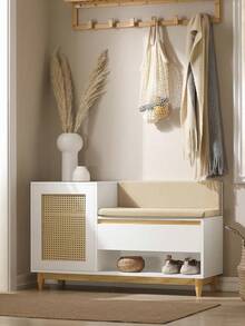 SoBuy Shoe Storage Cabinet, Shoe Storage Bench, Shoe Bench FSR128-SCH - White - View 2