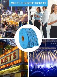 1000张抽奖券、情侣票、活动票、入场券、班级奖励、筹款活动和幸运抽奖，适用于大型活动、家庭聚会、节日派对 - 彩色 - 查看 9