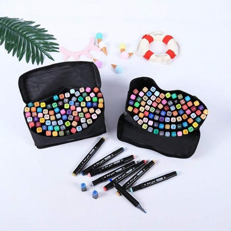 24/36/40/48/60/80 Colors Dual Tip Marker Pen/Art Painting/Watercolor/School Supplies - 24色/套 - 查看 7