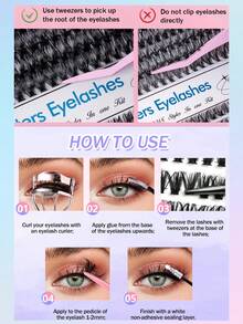 800Pcs D Volume Segmented Eyelash Clusters, 10D+20D+30D+40D+50D+60D+80D+100D Mixed Dense Black Natural Fluffy Single Cluster Eyelash DIY At Home, Large Volume Beginners Can Also Wear Easily, Long Lasting Chic, Comfortable To Use, Individual Eyelash Extensions For Parties, Parties, Travel And Other Occasions, Mixed Lengths Of (9-16 MM) Lash Clusters, Eyelash Clusters, Individual Eyelashes, Lashes, Fake Lashes