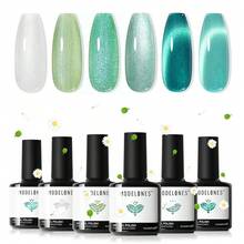 Cat Eye Gel Nail Polish Set, 6 Colors 9D Glassy Cat Eye Glitter Gel Polish Black Red Purple Blue Silver Brown Nail Polish All Seasons With Magnet Soak Off Led DIY Salon Gift-842643 - AA2海洋調色盤 - 查看 1