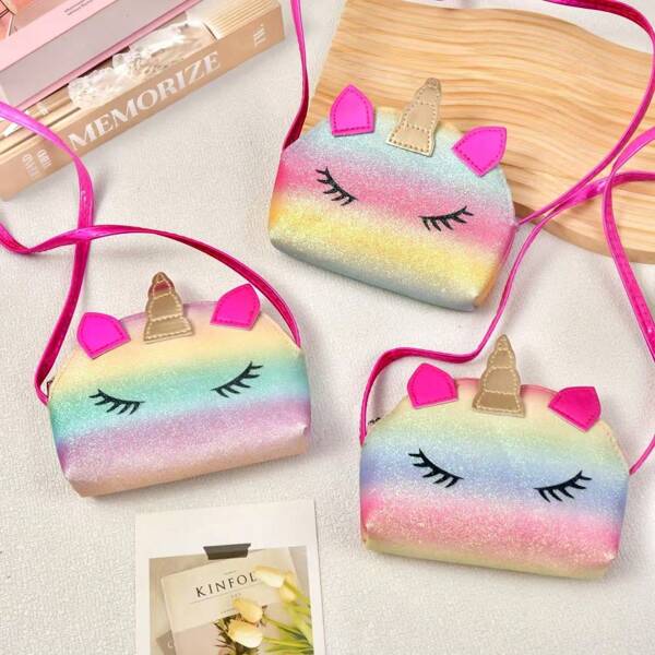 This Is A Cute Unicorn-Shaped Coin Purse, With A Dreamy Decoration. The Material Is Soft And The Colors Are Vibrant. It Can Be Carried By Hand, Convenient For Carrying Small Items And Coins, With A Zipper Closure That Is Easy To Open And Close. The Sweet Style Makes It A Great Coin Purse For Accessorizing Your Outfit And Storing Small Items.