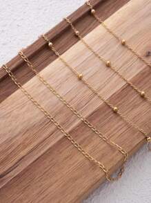 Nooxian 1 件女士腰链，防水防锈不锈钢串珠腰链，夏季海滩度假腰链身体首饰，比基尼肚脐腰链配饰，日常分层配饰礼物