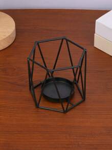 1Pc/1Set Minimalism Creative Wrought Iron Candle Holder, Modern Style Candle Holder, For Home Decoration, Home Tabletop Decoration, Candlelight Center Decoration, Wedding Decoration, Romantic Valentine's Day Dinner Candle Holder