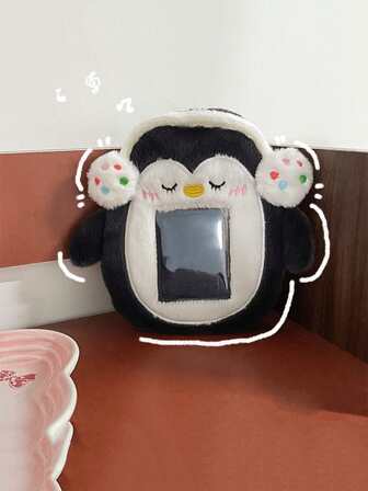 1 件（15 厘米/5.91 英寸）可爱创意钥匙扣、柔软可爱企鹅卡通耳机架、上班族卡包、身份证袋、偶像照片展示、包包挂件、柔软可爱便携式透明卡包、学生车内装饰、送给朋友、女朋友、姐妹、情侣、生日、节日的礼物、超可爱精致的小礼物