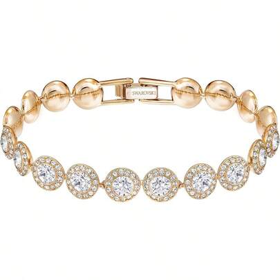  Pulsera SWAROVSKI UNA con pavé en oro rosa, regalo para el Día de la Madre, Navidad, novia, cumpleaños, pulsera de moda para mujer