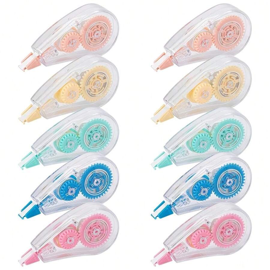 10 Pack White Out Correction Tape, Colorful Mini Whiteout Tape For School Office Supplies, Fast Clean Applicator For Instant Corrections(0.2 X 196.85 Inch)-912734 - 彩色 - 查看 1