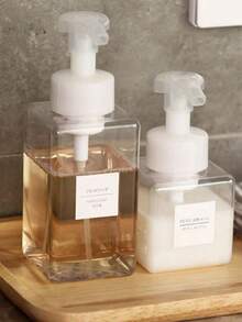 1个可重复灌装的透明真空瓶，适用于沐浴露、洗衣液、洗发水、润肤露、洗手液等。 - 無色 - 查看 2