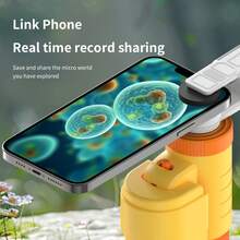 Mikroskop przenośny dla dzieci, zabawka do eksperymentów naukowych na świeżym powietrzu, odpowiedni dla uczniów szkół podstawowych i średnich, ręczny mikroskop do próbek i badań chemicznych, prezent urodzinowy/święta/Halloween/Boże Narodzenie dla chłopców i dziewcząt, wielokrotnego użytku