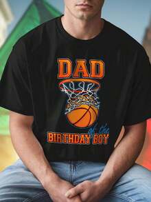 DAD of the BIRTHDAY BOY Maglietta Uomo Divertente Regalo Compleanno Papà Idea Originale Casual Moda Festa Offerta Speciale Tshirt Regalo Unico Papà Casual