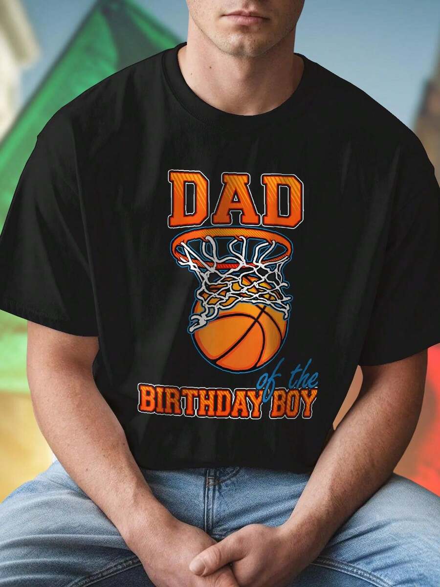 DAD of the BIRTHDAY BOY Maglietta Uomo Divertente Regalo Compleanno Papà Idea Originale Casual Moda Festa Offerta Speciale Tshirt Regalo Unico Papà Casual