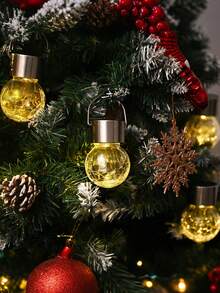 Solar Lights Outdoor Waterproof ,3pcs Solar Hanging Lights Garden Decor,Gifts For Women Mom Grandma,Solar Outdoor Lights Lantern Cracked Glass For Yard, Fence, Tree,Christmas Decorations(Warm White)