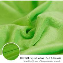 Plush Shaggy Duvet Cover Set, Ultra Soft Fluffy Bedding Sets 3 Pieces (1 Fuzzy Comforter Cover + 2 Pillow Cases), Zipper Close (, Pink), Luxury Bedding - 青檸色 - 查看 5