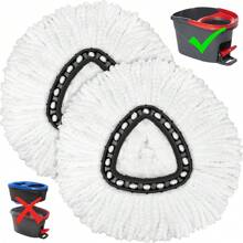 12 Pack Mop Heads Replacement For O-Ceda Easy Wrin Spin Mop, Microfiber Spin Mop Refills, Easy Cleaning Mop Head Replacement