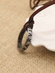 قلادة معدنية من الفولاذ المقاوم للصدأ محفور عليها، قلادة قلاب مطلية ذات طراز قديم، هدية للرجال والنساء - متعدد الألوان - مشاهدة 6