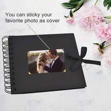 60页（30张）剪贴簿相册，60页DIY剪贴簿相册，采用厚牛皮纸制成，适用于剪贴簿、纪念册等 - 非常适合您的剪贴簿艺术和手工项目、照片打印、工艺纸剪贴簿，可用于婚礼宾客签名册、周年纪念回忆录、家庭DIY剪贴簿等等。 - 彩色 - 查看 5