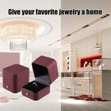 Single Ring Box, Jewelry Storage Display Stand Ring Organizer Case Plastic Gift Box For Wedding Engagement Birthday