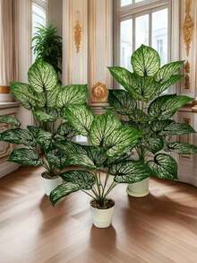 2件套热带植物套装 - 人造绿萝,适合家居、办公室、花园装饰 - 非常适合婚礼、周年纪念日和节日 - 室内/室外均可使用,不含花盆,是房间、家居、厨房、婚礼装饰的理想之选 - 彩色 - 查看 4