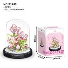 1 Flower Building Blocks Bouquet, Succulent Potted Plant Assembly Adult Building Blocks Toy, Suitable For Desktop Decor, Birthday Gift, Holiday Gift, Stress Relief Toy, 517+ Pieces (Multiple Styles And Sizes Of Flower Bouquet And Succulent Planter Blocks)