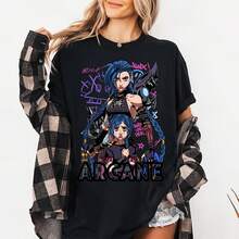 Jinx Arne Shirt, League Of S Anime Lol Shirt8 - 黑色5 - 查看 1