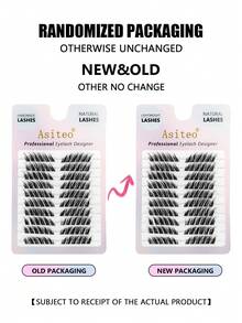 Asiteo 120 件 D 卷 DIY 睫毛延长狐狸眼睫毛漫画单根睫毛簇睫毛化妆睫毛簇、睫毛簇、单根睫毛、睫毛、假睫毛 - D - 查看 6