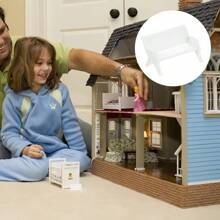 1-Piece Set Of White Park Benches - Fairy Garden Decoration, Charming Lawn Chair Ornament, Suitable For Home Furnishing And Bonsai Crafts, Shipped In Random Colors