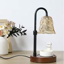 Romatherapy Lamp, Wax Melting Lamp, Candle Melting Lamp, Bedroom Bedside Gift Table Lamp, Dimmable Wood Art, Fireless Aromatherapy Desktop Decoration For The Bedroom, The Best Choice For Gifting Christmas Decorations, Gifts - Black - View 6