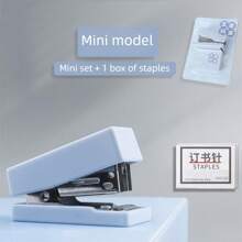 1 个简易订书机，适用于办公室和学校使用，马卡龙色订书机，耐用且省力，便携式中型订书机，结婚礼物，毕业礼物，开学礼物，学校用品，返校 - 單件 - 查看 8