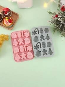 1 件圣诞树圣诞老人雪人硅胶模具巧克力，多功能烘焙和甜点模具，适用于 DIY 糕点、慕斯等 - 非常适合圣诞节 DIY 模具、圣诞装饰礼物圣诞节圣诞装饰品圣诞睡衣圣诞礼物圣诞装饰 - 彩色 - 查看 6