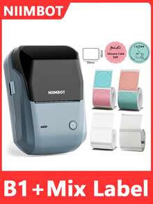 NIIMBOT B1 Mini Thermal Printer, Pocket-Sized Portable Printer, Supports Wireless Bluetooth Connection, Can Print Round White Barcode Label Stickers - Multicolor - View 2