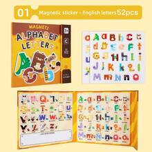 Number Letter Magnetic Puzzle, Number Letter Cognitive Piece, Magnetic Sticker, Children's Puzzle Toy, Early Education Learning Toy, Children's Early Education Magnetic Case Letter Matching Puzzle Board, Puzzle Toy, Number Learning Card, Puzzle Enlightenment Teaching Tool, Magnetic 26 Shape Letter Teaching Tool, Cognitive Magnetic Sticker, Refrigerator Sticker, Children's English Learning Early Education Puzzle Toy