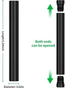Metal Tube Container(2 Pack), Portable Aluminum Waterproof Storage Tube Holder Case Travel Box Fit In Pocket Purse Great For Traveling - Multicolor - View 5