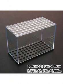 Large Clear Display Case With Tiered Base For Building Blocks Mini Figures – Dustproof Acrylic Storage Box For Collectibles, Action Toys, Brick Models – Desktop Showcase For Home Or Office Decor, Christmas, Birthday Gifts