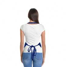 Aprons Commercial Restaurant Home Residential Bib Spun Poly Cotton - 3 Pockets - Navy Blue - View 3