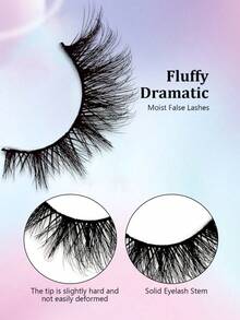 7 Pairs Of Thick And Fluffy Eyelashes Eyelashes Artificial Mink Cosplay Cat Eye Shape Anime Tail Slender Strip Eyelashes Multi-Layered Natural Cross Thick False Eyelashes For Beautiful And Professional Curls, A Must-Have Makeup Item For Holiday Stage Parties, Create Charming Eye Makeup - lông mi mềm mại - Xem 6