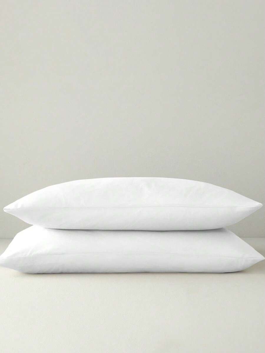 2 chiếc gối tựa trang trí, gối vuông cho ghế sofa, giường và ghế dài - trắng - Xem 1