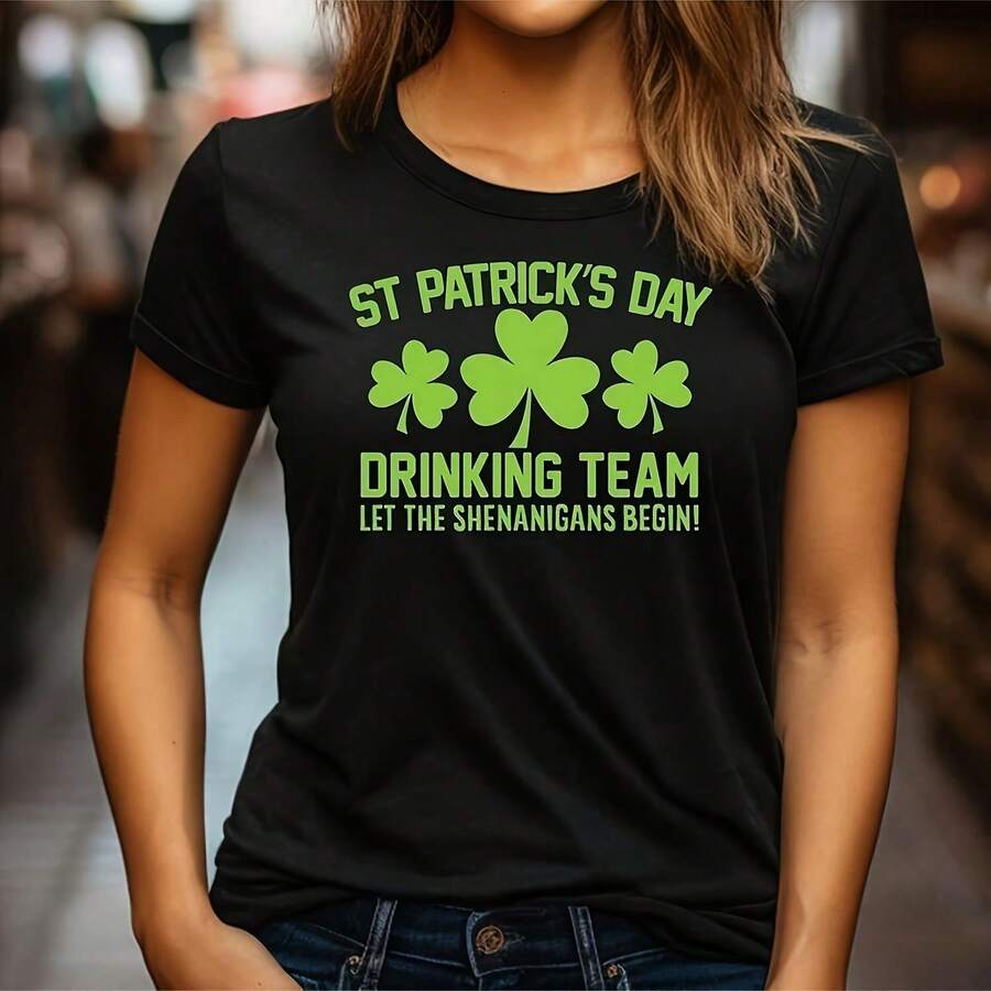 Equipo de bebida del Día de San Patricio de las damas - Que comiencen las travesuras - Wos Saint Patricks Ireland Iri18 - Negro 5 - Ver 1