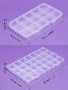 Portable Transparent Jewelry Box, Earrings Necklace Trinket Tray Storage Box, Small Compact Anti-Oxidation Plastic Container For Earrings, Fishing Tackle, DIY Beads And Hardware Parts - Clear - View 17