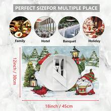1pc/4pcs/6pcs Christmas Gnome Pattern Linen Placemats, Christmas Decor, Christmas Gift, Suitable For Dining Table, All Season Decoration, Washable Tablemats, Room Decor, Placemats, Coasters, Kitchen Dining Table Mats, Indoor Outdoor Party Decoration, Home Decor, Ideal Gift - Multicolor - View 11