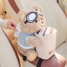 Little Bear 2合1面紙盒附防水收納盒，快速取紙，便攜易攜帶，適用於汽車、辦公室、臥室、浴室、旅行、野餐、家庭聚會、收納與節日裝飾 - 彩色 - 查看 9