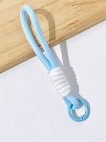1pc/3pcs/5pcs/10pcs Colorful Handmade Braided Rope Keychain, Backpack Charm, Anti-Loss Key Ring Phone Accessory Polyester Short Rope Pendant Phone Case Key Chain - Colorblock Weaving - View 25