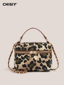 CHISIY Handmade Camouflage Military Green Drawstring Bucket Bag, Chain Shoulder Strap Crossbody Bag, Wild Girl Handbag, Zipper Closure Versatile Shoulder Bag, Suitable For Sexy Goddess, Can Be Used For Shopping, Parties, Gatherings, Campus, Gifts And Other Occasions