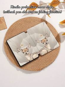 Deer Pattern Tablet Protective Case, Compatible With IPad 9.7/10.2/10.5/10.9/12.9/Pro 11 (10th Gen), Compatible With Samsung Galaxy Tab S6 Lite 10.4", Compatible With Kindle Paperwhite (12th Gen, 2024 Model), 2022 Kindle (11th Gen), Soft Shock-Proof, Smart Stand/Auto Wake/Sleep Function. Plant Pattern Protective Case. - Multicolor - View 9