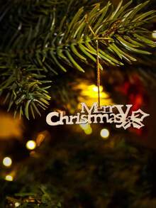 10 Stück Weihnachtsschmuck - Mini Fröhliche Weihnachten Holzscheiben, blanke Weihnachtsbaum Hängeornamente zum Selbstbemalen, DIY Bastelbedarf, geeignet für Weihnachtsdekoration Zuhause, Weihnachtsdekoration, Raumdekoration, Heimdekoration, Schlafzimmerdekoration, Weihnachtsdekoration Winter