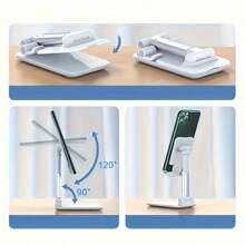 1 pièce Support pliable blanc et noir pour téléphone et tablette, support mobile, support de téléphone réglable