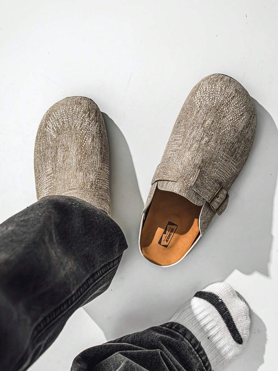Sandalias casuales, cómodas y de moda para hombre, para playa, exteriores, verano - Albaricoque - Ver 1