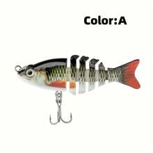 Señuelo de pesca suave de múltiples secciones de 6 cm/5 g, adecuado para la pesca de crappie, chub y trucha de arroyo