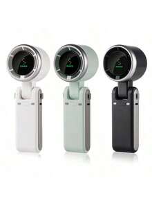 Portable Handheld Mini Fan, Foldable Strong Airflow Turbo Fan, USB Rechargeable Personal Fan, 5 Wind Speeds, Digital Display, Suitable For Women, Men, Travel, Camping, Outdoor, Home, Office, Ideal Choice Summer Cooling,Beach,Travel