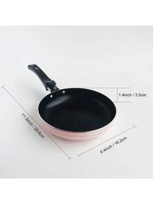 Bộ nồi chảo chống dính 6,5 inch, màu hồng dễ thương, thích hợp cho việc nấu ăn hàng ngày và chuẩn bị thức ăn cho bé. Vui lòng xác nhận kích thước trước khi mua. - Nhiều màu - Xem 2